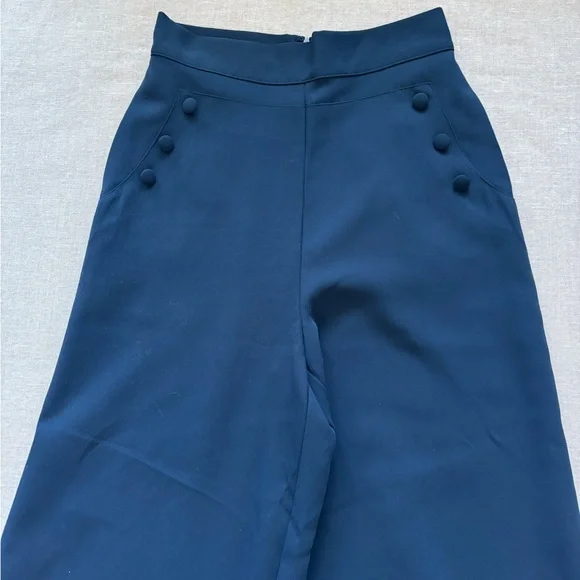 Forever 21 navy blue sailor pants. - Picture 2 of 10
